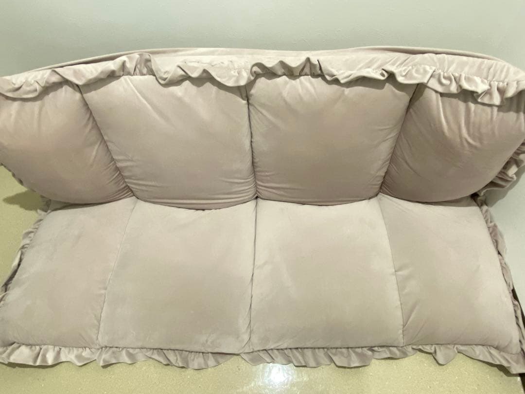 Franc Franc フランフラン フロアソファ フリル付き 座椅子 ピンク