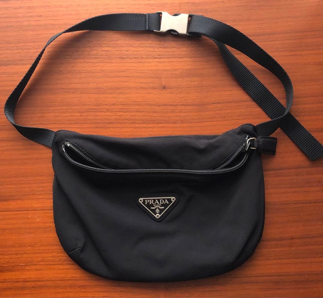 PRADA プラダ　ウェストポーチ　黒　中古 中古・古着通販】PRADA (プラダ) ウエストポーチ ブラック｜ブランド