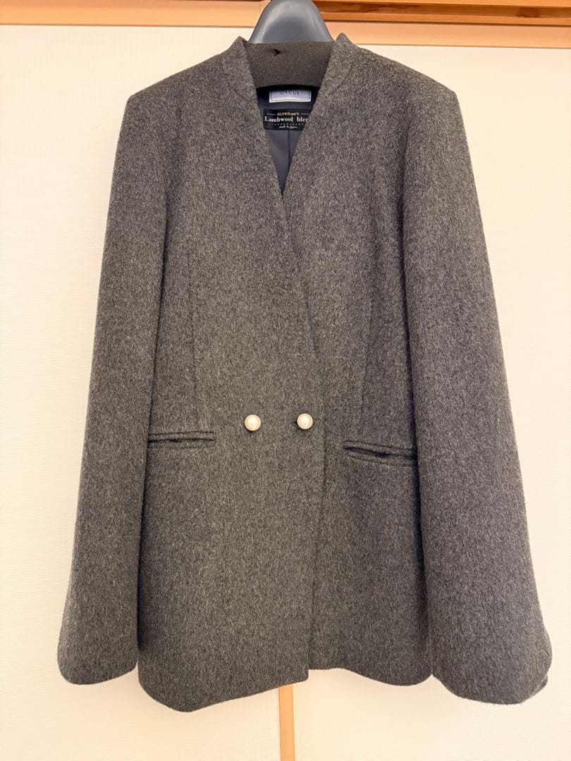 オルグ orgue No collar pearl coat コート
