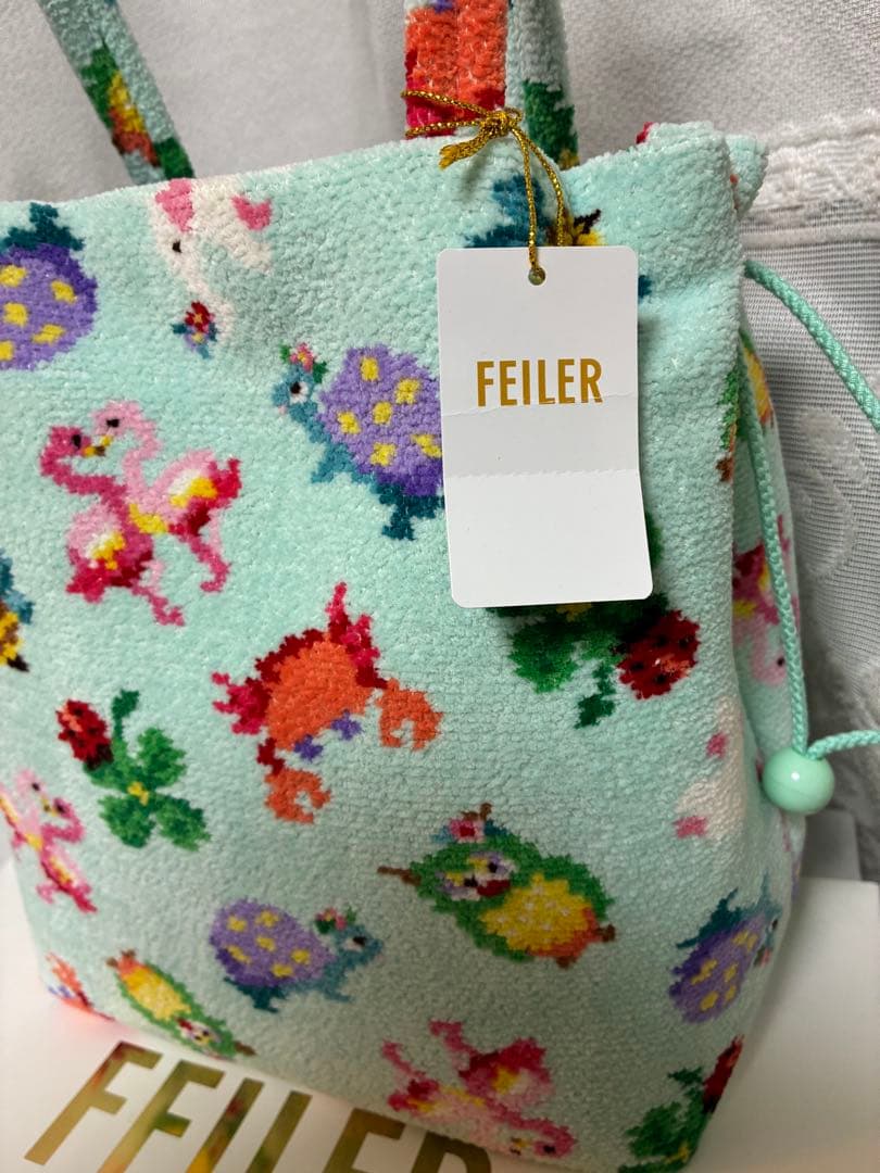 新品未使用 FEILER×神崎恵さん 巾着バッグ ペールグリーン - メルカリ