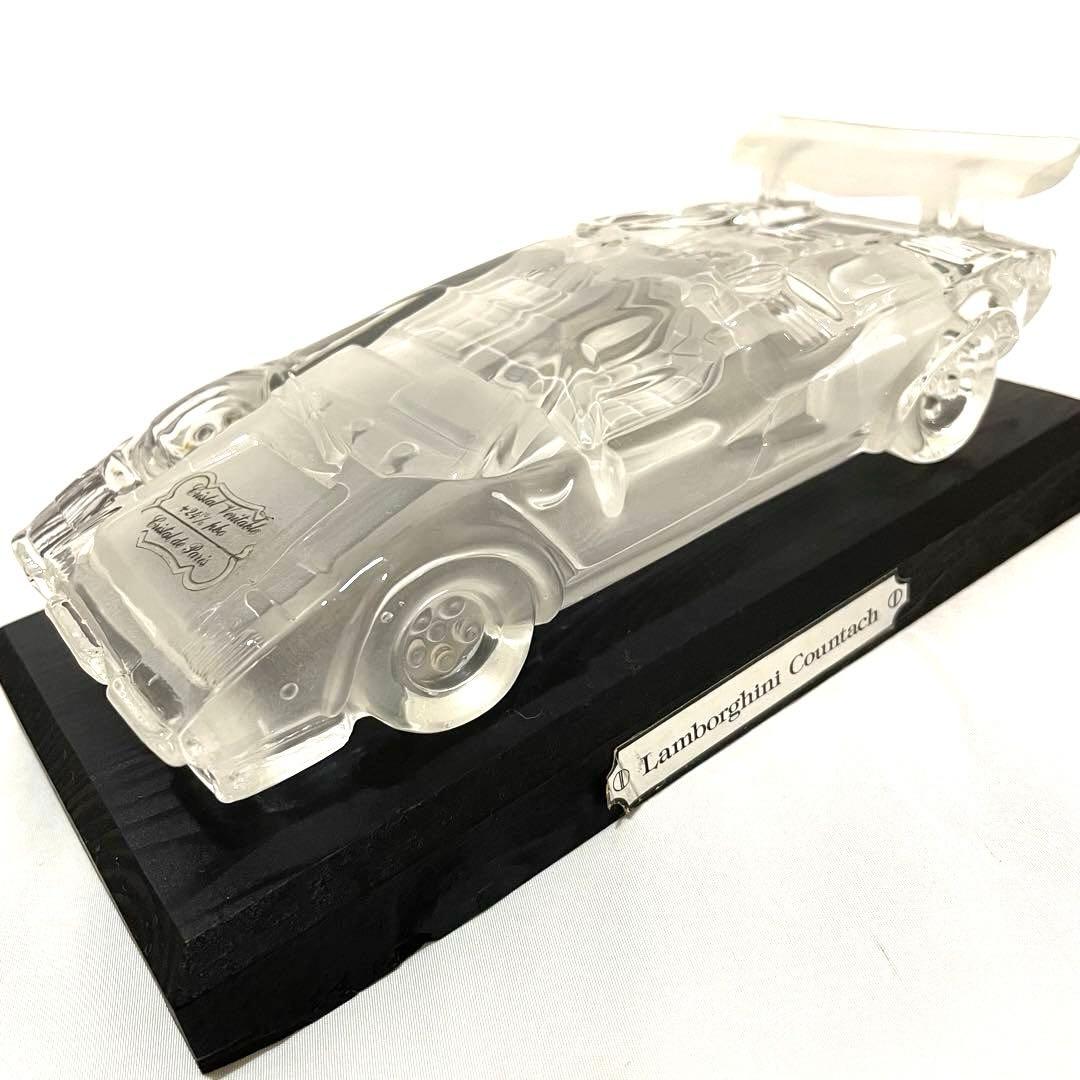 ランボルギーニ カウンタック クリスタル ガラス 置物 台座付き - メルカリ