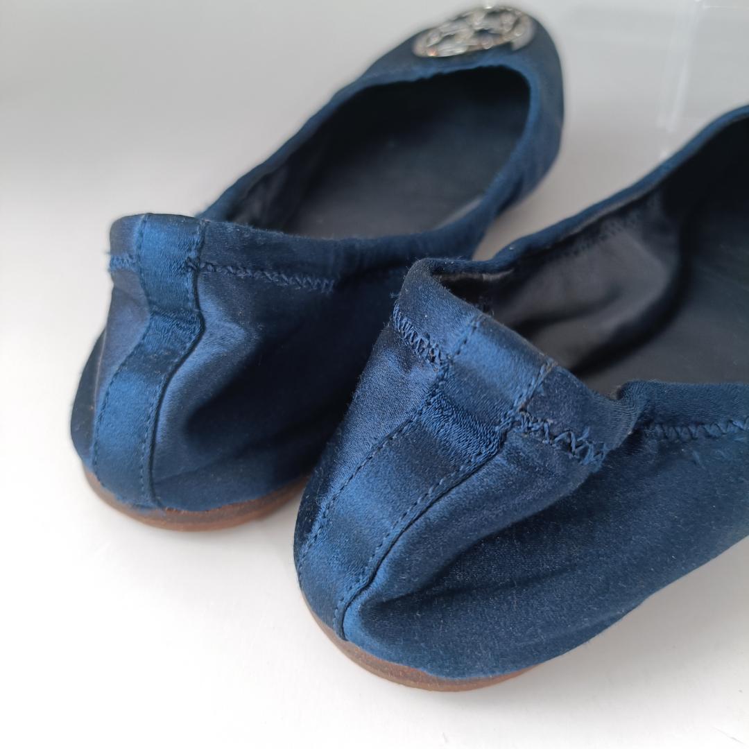 美品】TORY BURCH トリーバーチ シルク サテン フラットシューズ 6