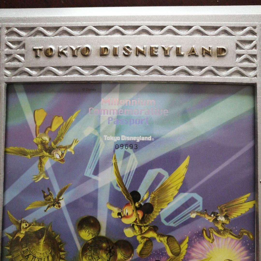 東京ディズニーランドミレニアム記念限定パスポート 額縁入 2000 JCB
