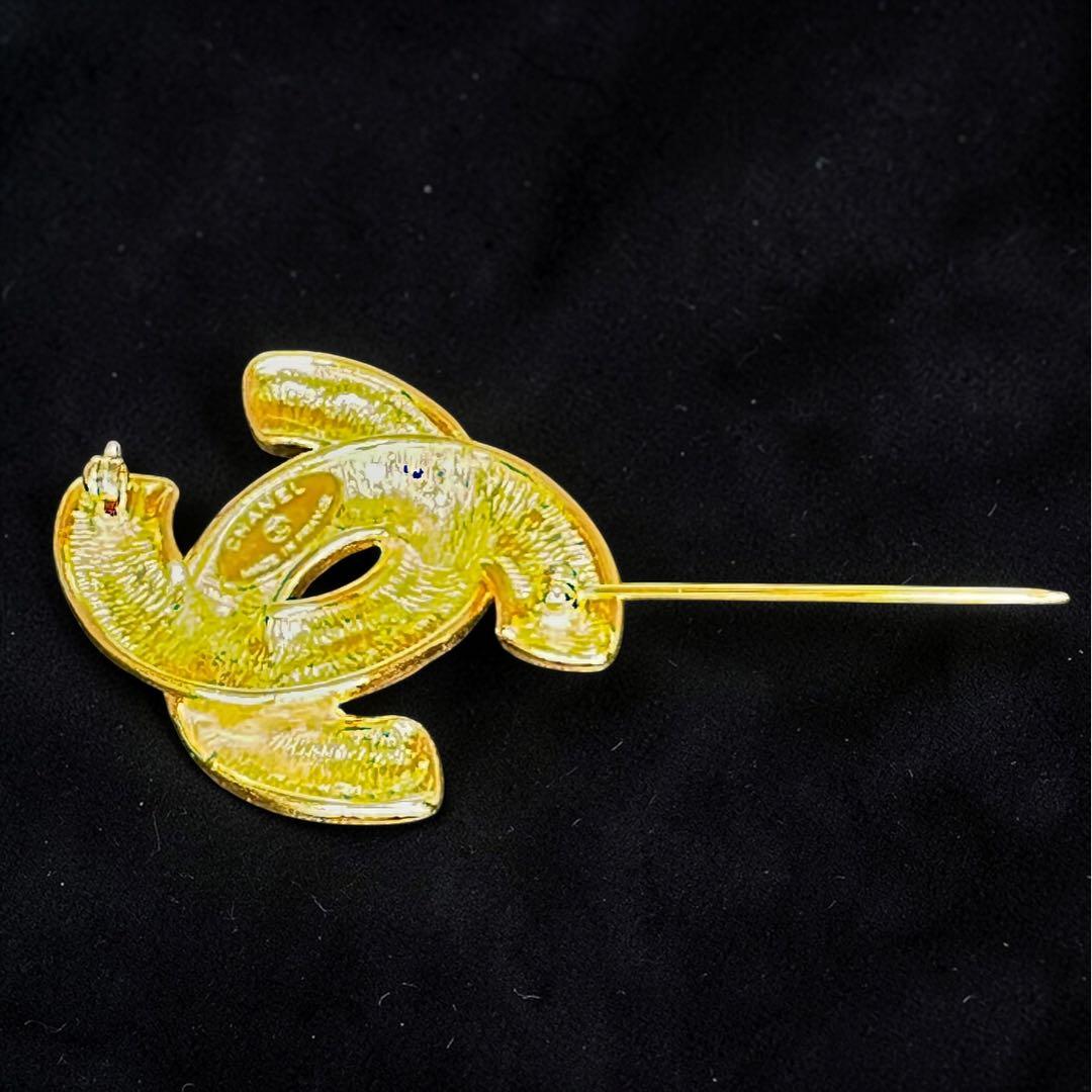 美品☆箱付き】シャネル ブローチ ココマーク マトラッセ ゴールド