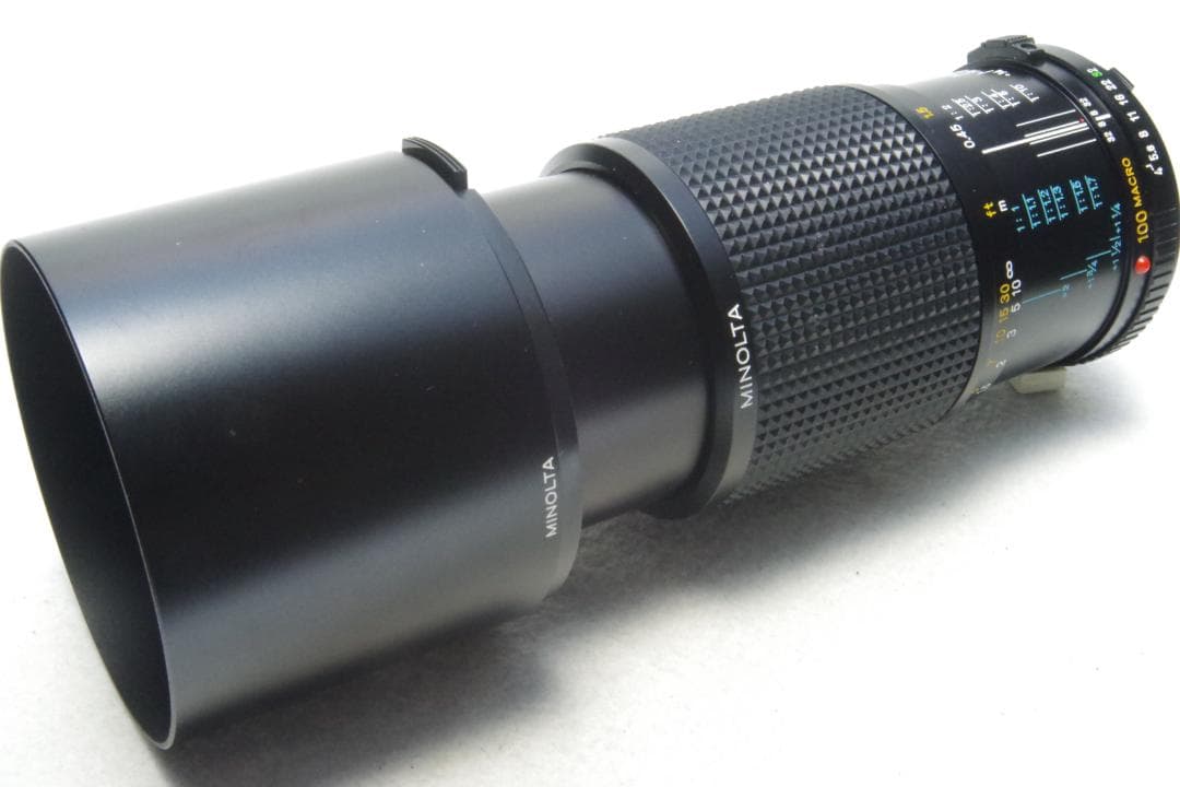 MINOLTA MD MACRO 100mm 1:4 接写リング 動確済 美品+ MINOLTA MD MACRO 100mm 1:4 接写リング 動確済 美品+