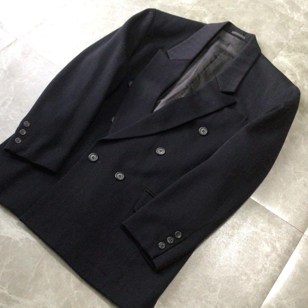 90s ダブルブレスト スーツ セットアップ ブラック ウール 3B モード