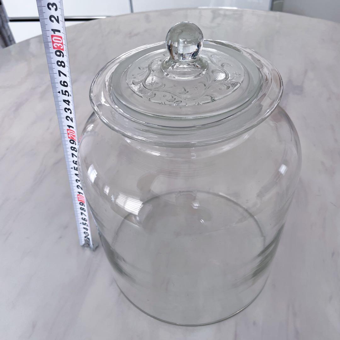 戦前 昭和レトロ 煎餅瓶 ガラス 気泡入り 昭和 保存瓶 駄菓子瓶 ガラス