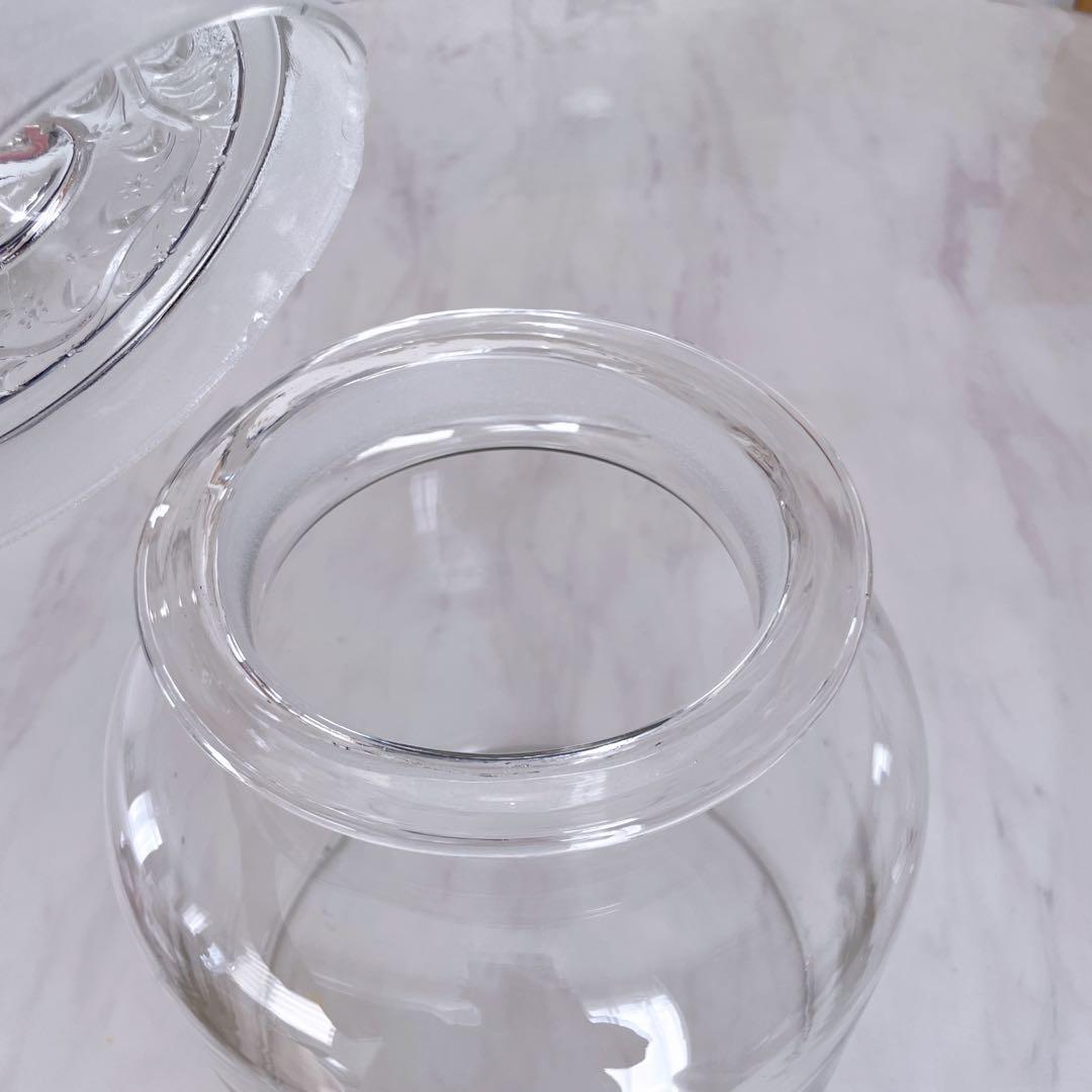 戦前 昭和レトロ 煎餅瓶 ガラス 気泡入り 昭和 保存瓶 駄菓子瓶 ガラス