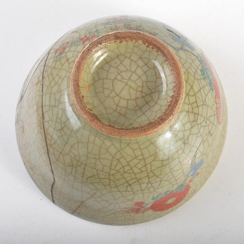 中国 哥窯 青磁 金絲鉄線 花文茶碗 金継ぎ直し 時代箱 C 6602 - メルカリ