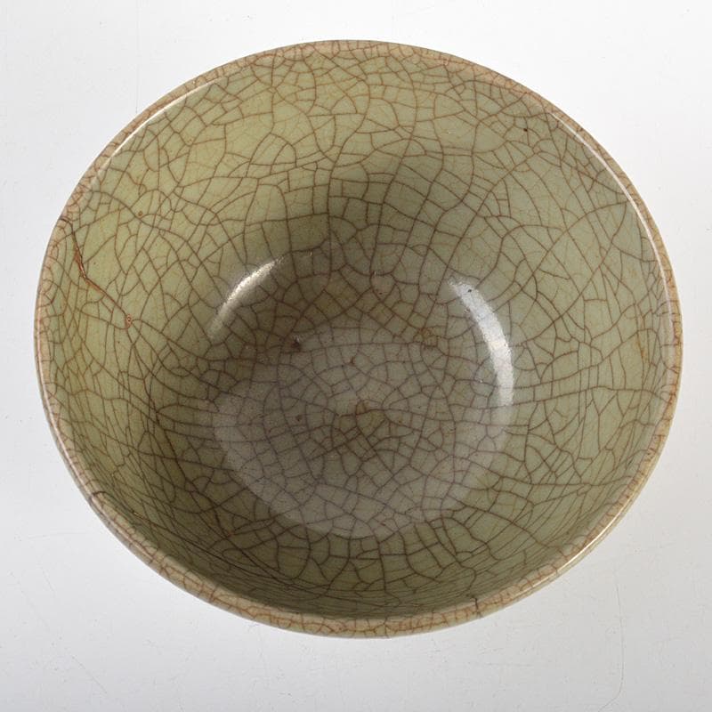 中国 哥窯 青磁 金絲鉄線 花文茶碗 金継ぎ直し 時代箱 C 6602 - メルカリ