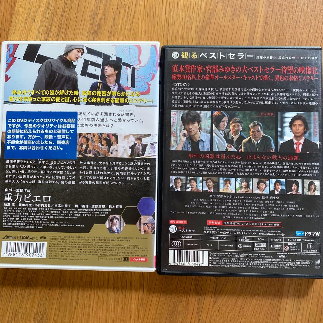 サスペンス/ミステリーなどの邦画 DVD 6作品セット (ケース無し