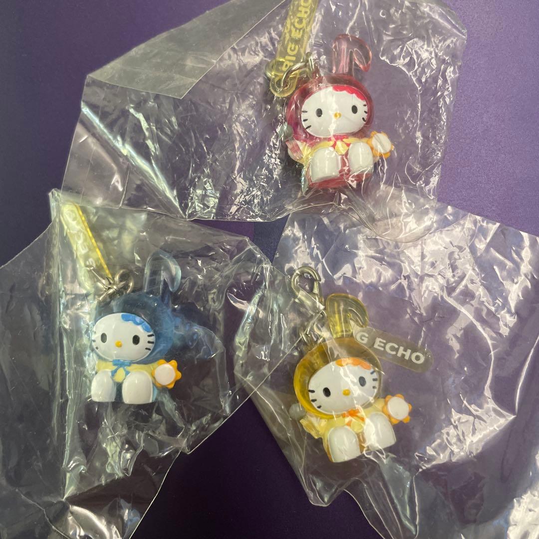 【レア】 ハローキティ ファスナーマスコット ビッグエコー 3つセット レア】 ハローキティ ファスナーマスコット ビッグエコー 3つセット