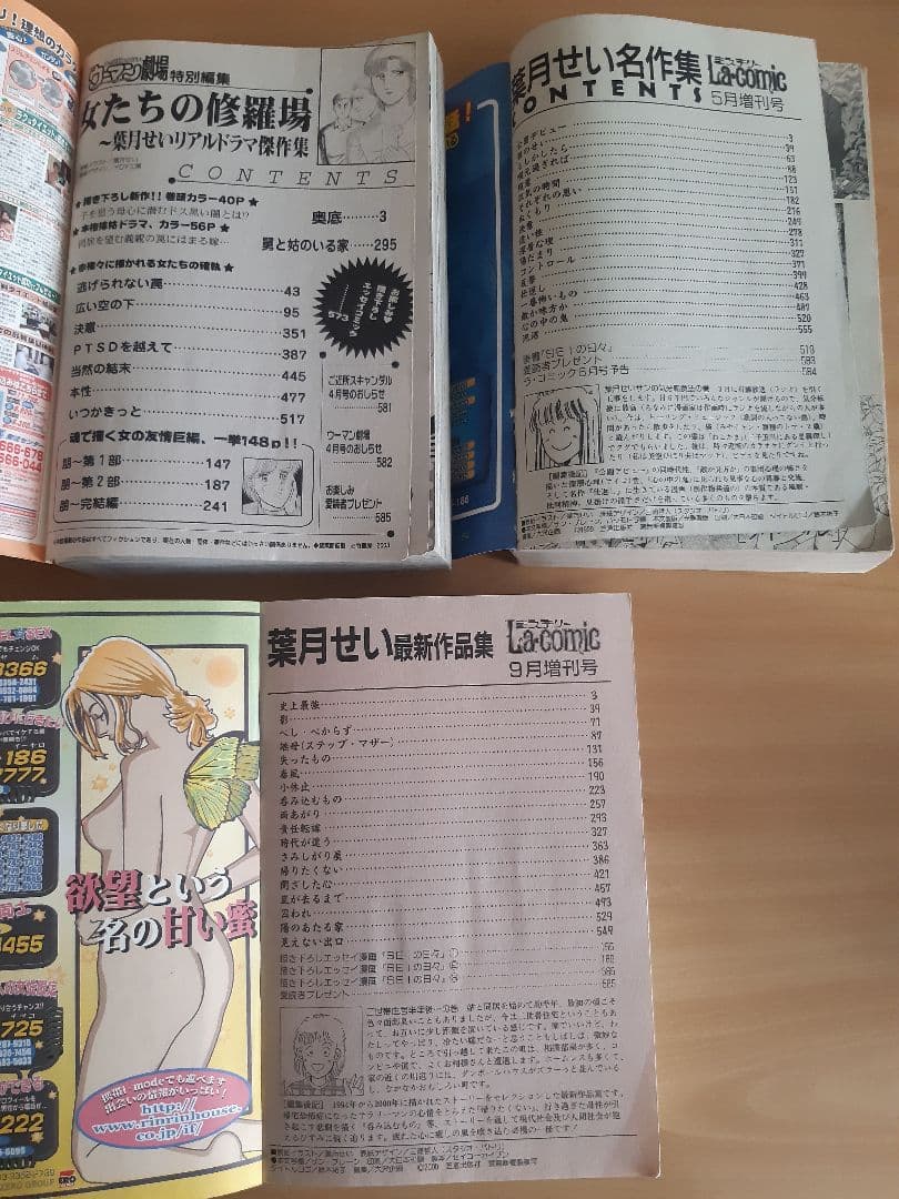 レディースコミック　葉月せい3冊　小野拓実4冊　全7冊