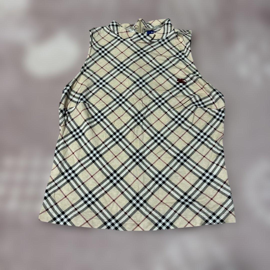 ♬ バーバリーブルーレーベル ノバチェック ノースリーブ Mサイズ