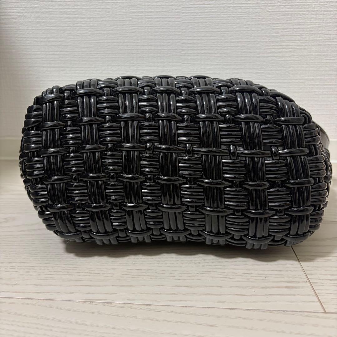 ✨超美品✨BALENCIAGA ビストロXS 2wayカゴバッグ エナメル 黒 - メルカリ