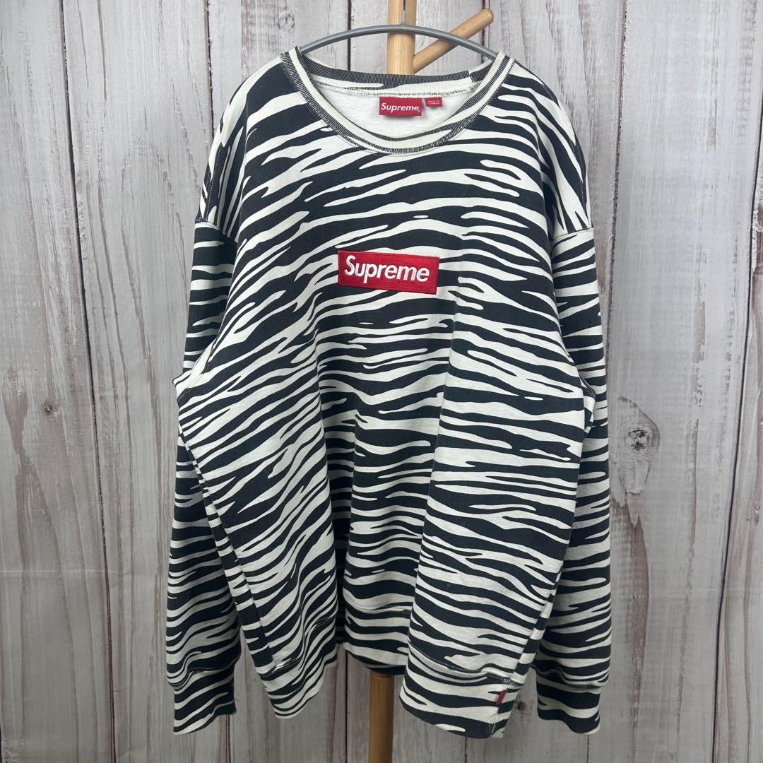 Supreme Box Logo Crewneck Zebra ゼブラ XL - メルカリ