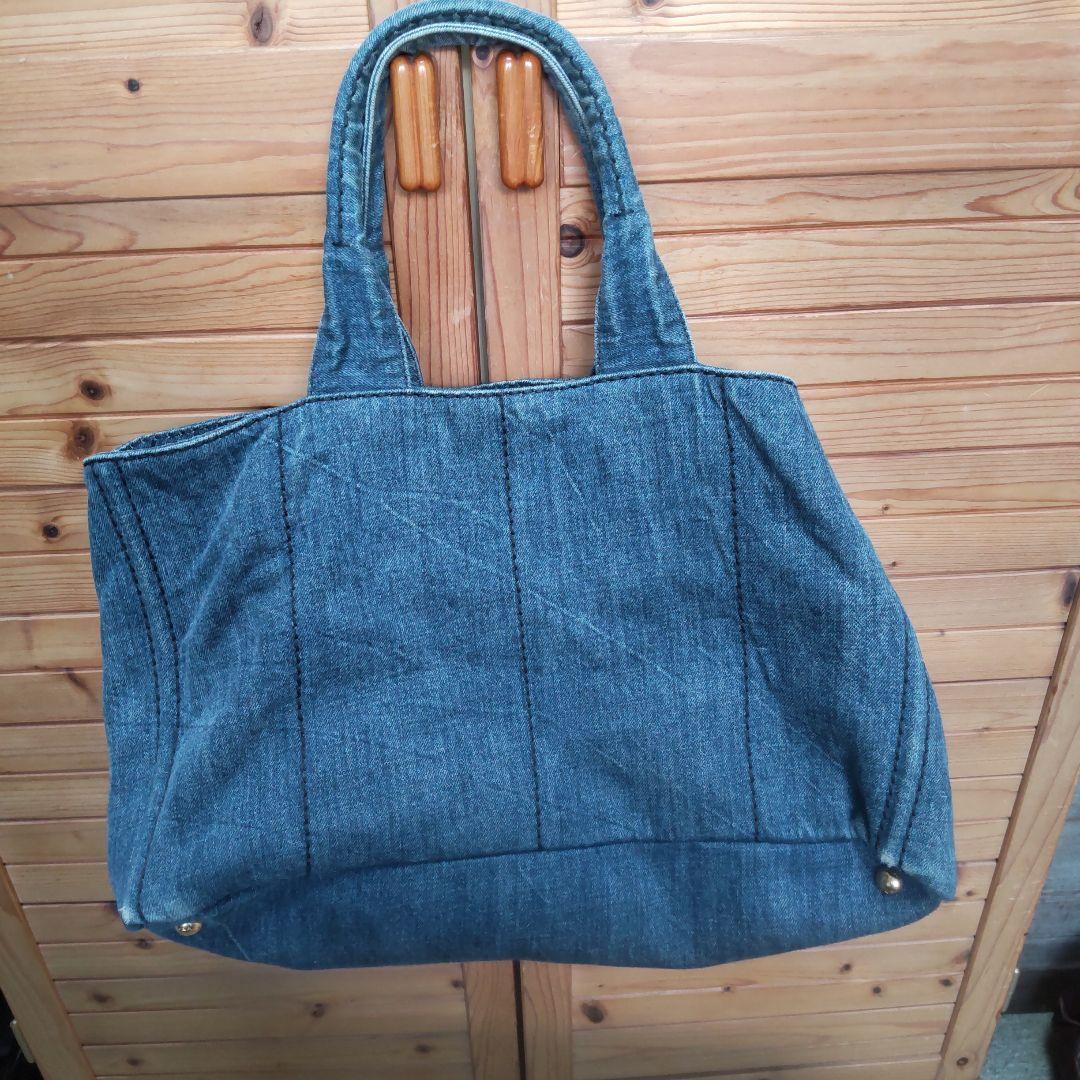 PRADA カナパ トートバッグ デニム - メルカリ