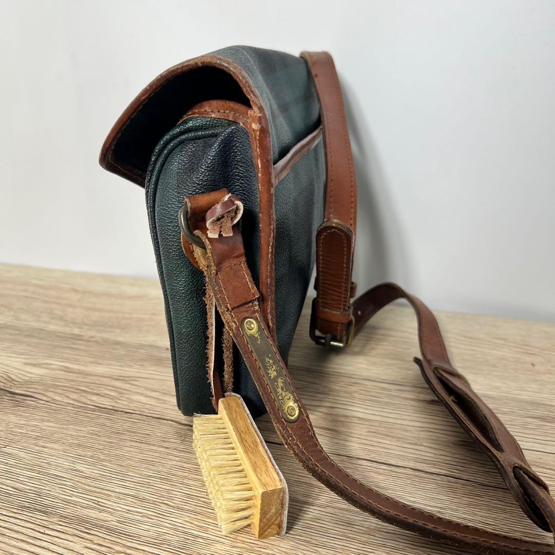 ポロラルフローレン ショルダーバッグ チェック柄 PVCレザー C126