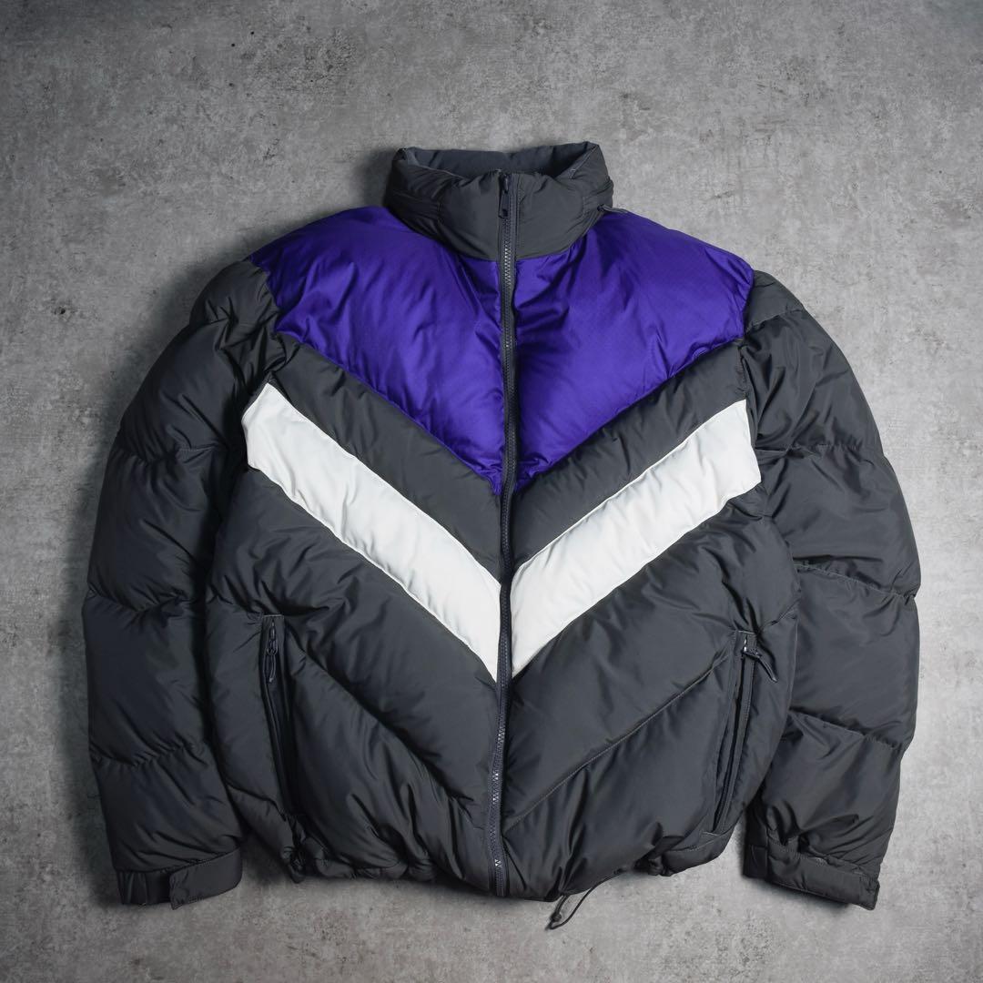 old STUSSY ダウンジャケット Vライン グレー パープル 00s - メルカリ