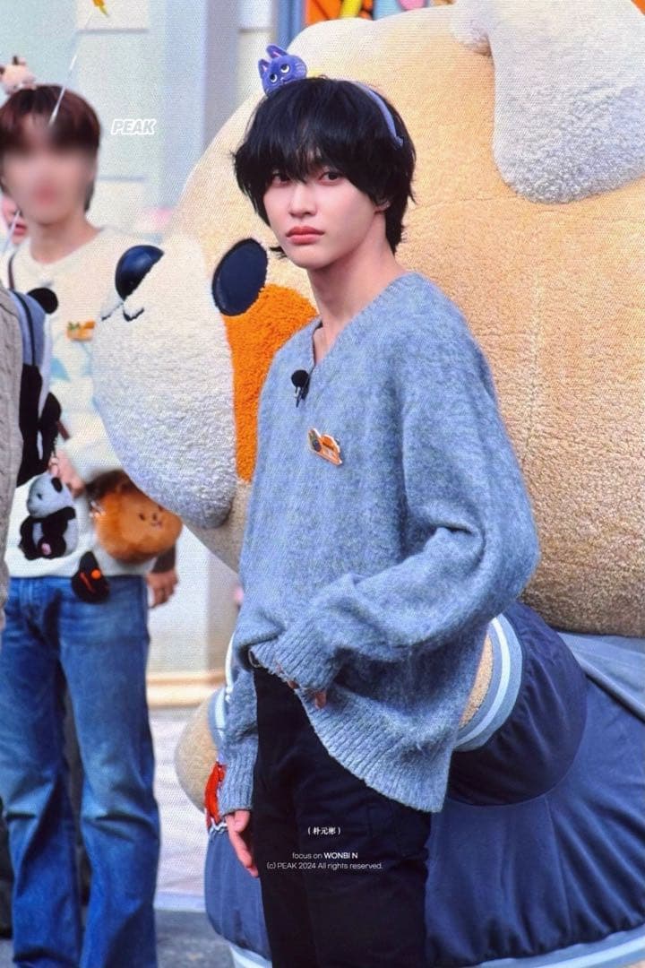 HEUTE モヘアＶネックニット　RIIZEウォンビン着用 e6405a046b8ae989cac063fe64698c