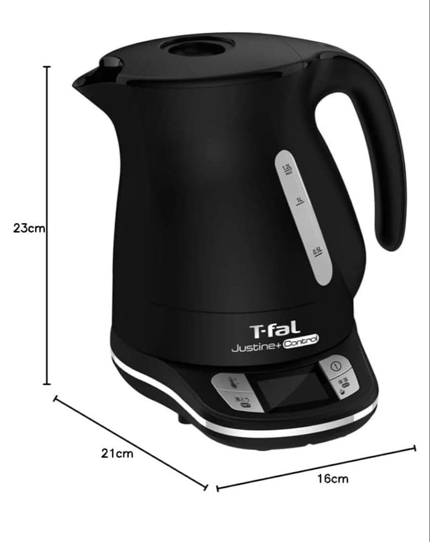 ティファール 電気ケトル 1.2L 温度調節 7段階 ブラック