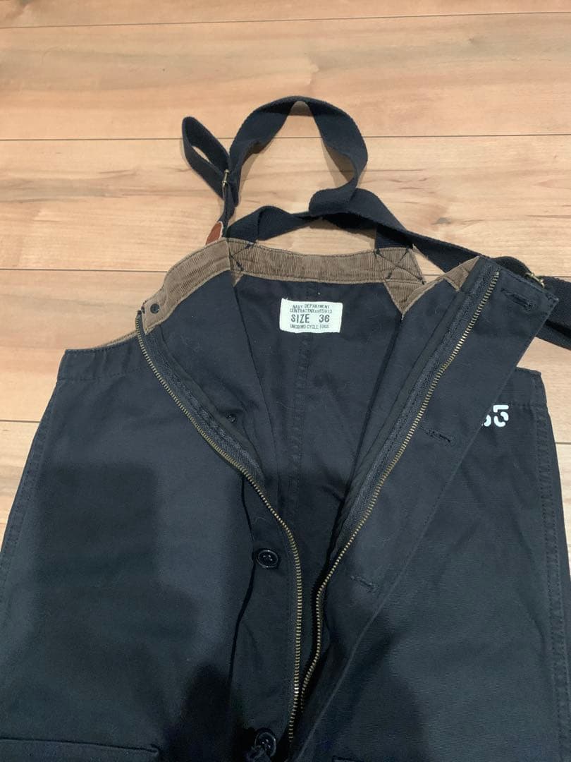 ブルコ bluco U.C.C.T 1165 黒 オーバーオール siz36 - メルカリ