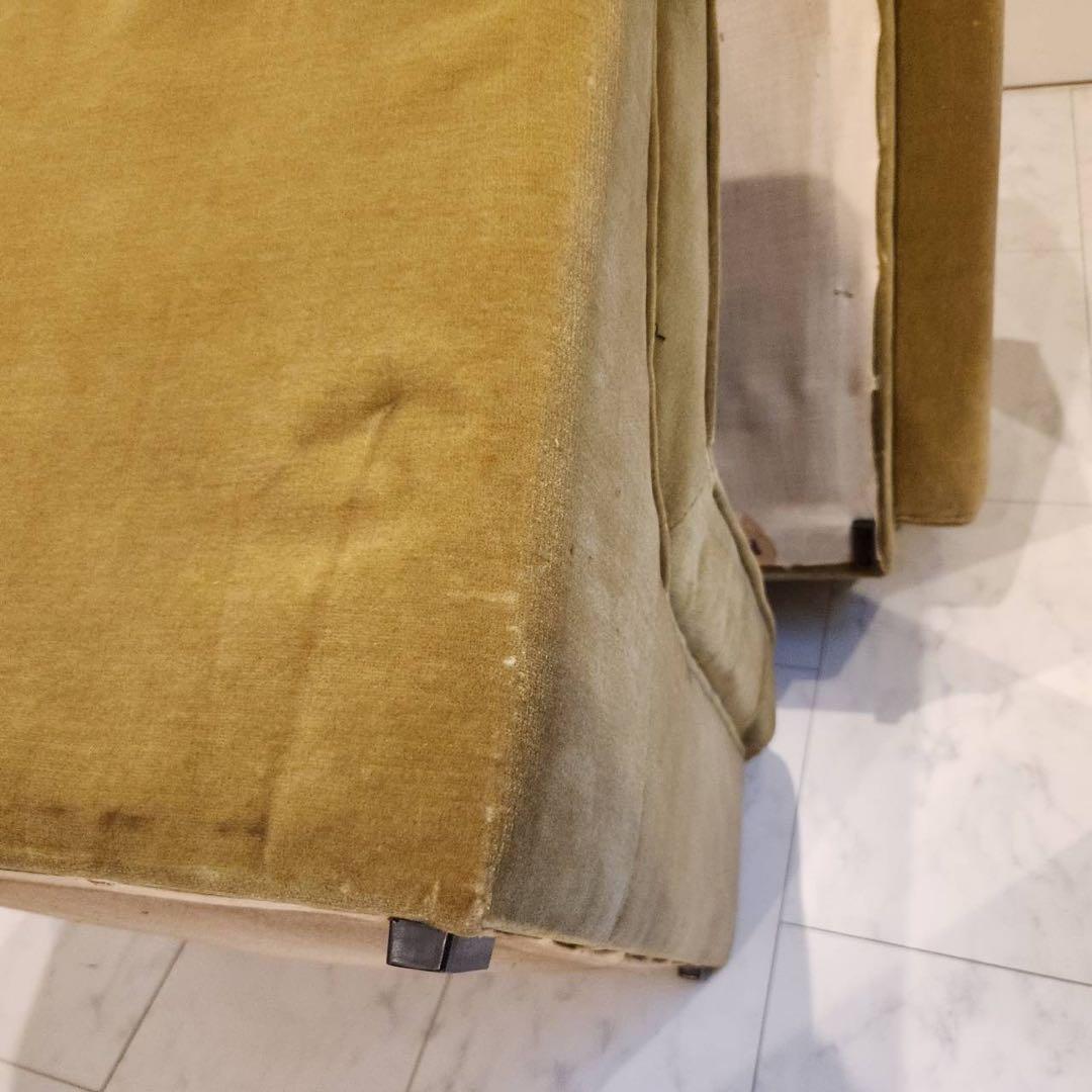 オールドカリモクkarimoku 1人掛けアームソファ1脚 ストライプ