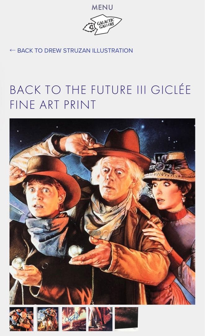 マイケルJフォックス ドリューストルーザン 直筆サイン バック