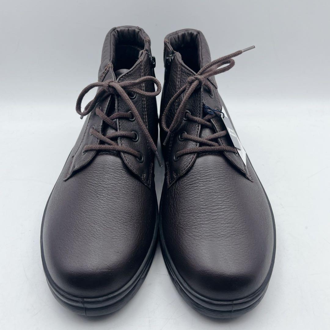 タグ付き✨ecco エコー 悪路対応 サイドジップ ショートブーツ 濃茶 38