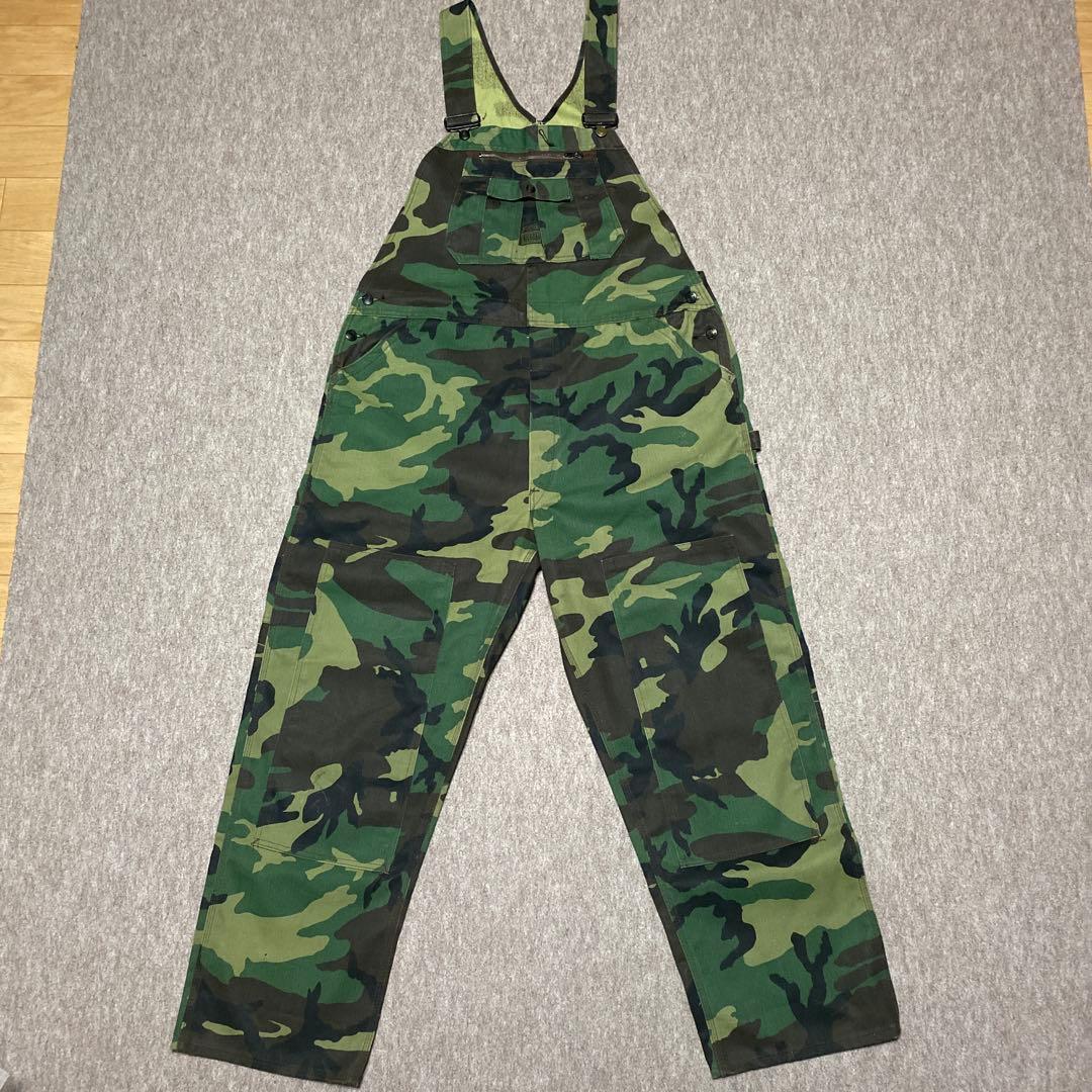 LIBERTY迷彩オーバーオール ダブルニー 80s LIBERTY 迷彩 ダブルニー オーバーオール 30×32 - Sixpacjoe Web Shop