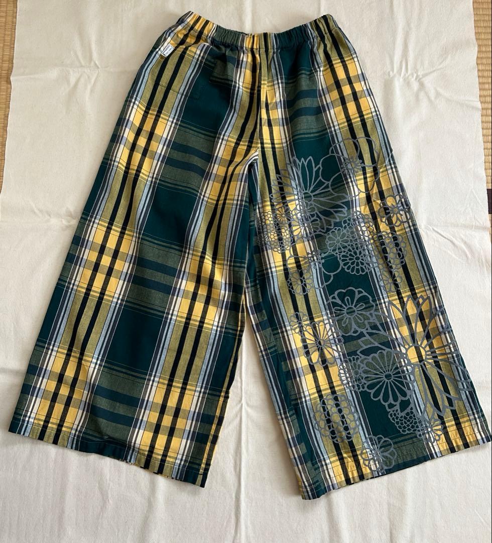 匿名発送】SOU・SOU 広形もんぺ 伊勢木綿20/20二筋布団縞深