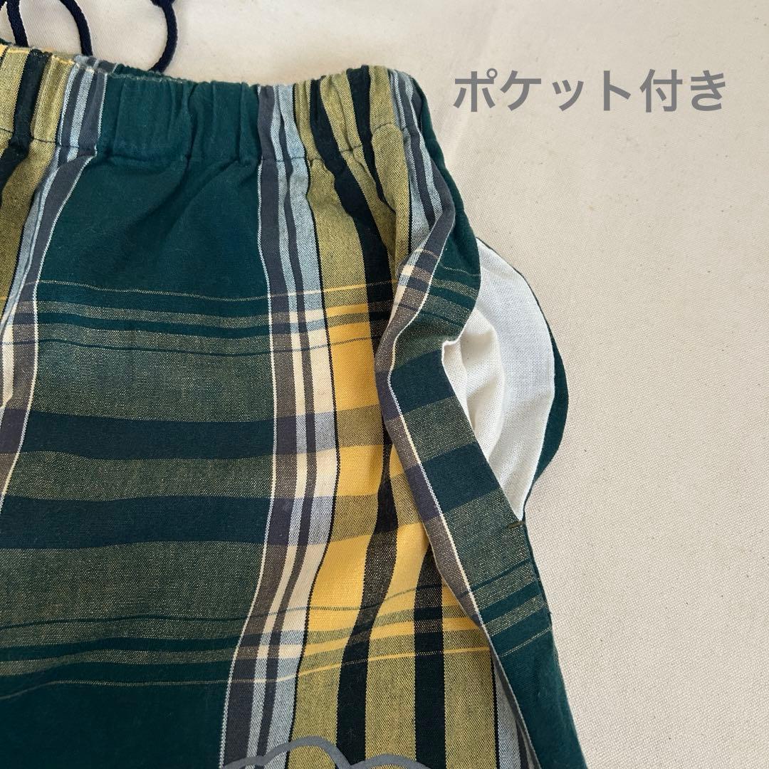 匿名発送】SOU・SOU 広形もんぺ 伊勢木綿20/20二筋布団縞深