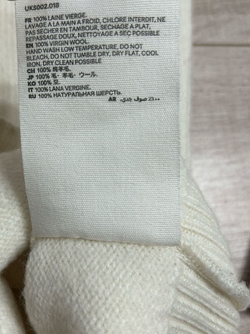 芸能人着用】AMI PARIS アミパリス ロゴニット セーター ホワイト M