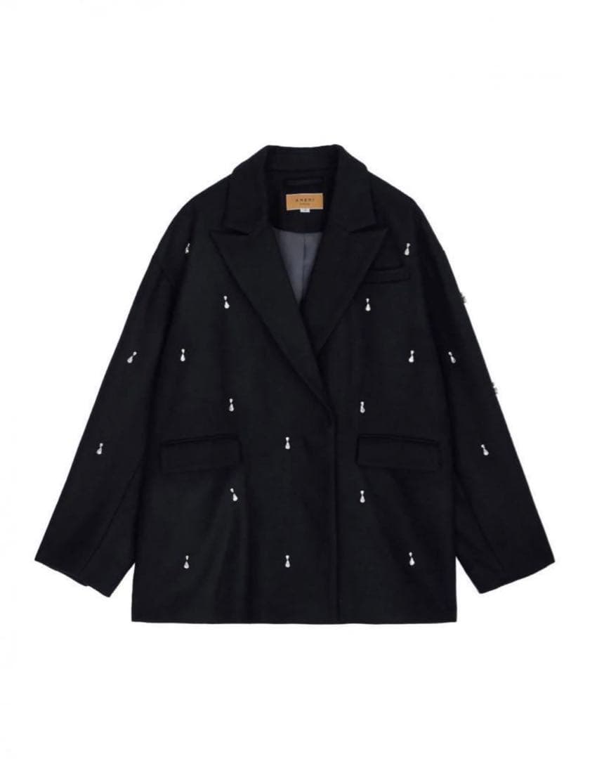 完売品ameri UND ELSA BIJOU WOOL JACKET - メルカリ