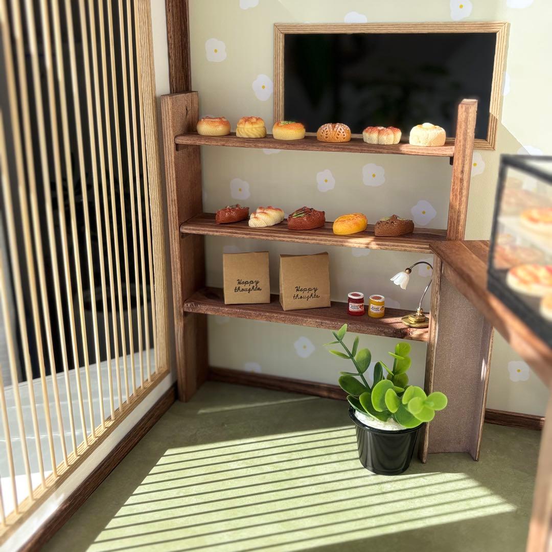 パン屋・カフェver.2＊*ドールハウス/背景ボード/ミニチュアハウス1/6