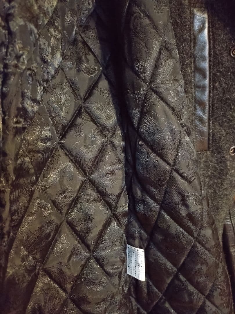 NOID ノーアイディー スタジャン ウール レザー袖 CAMBIO 革ジャンの