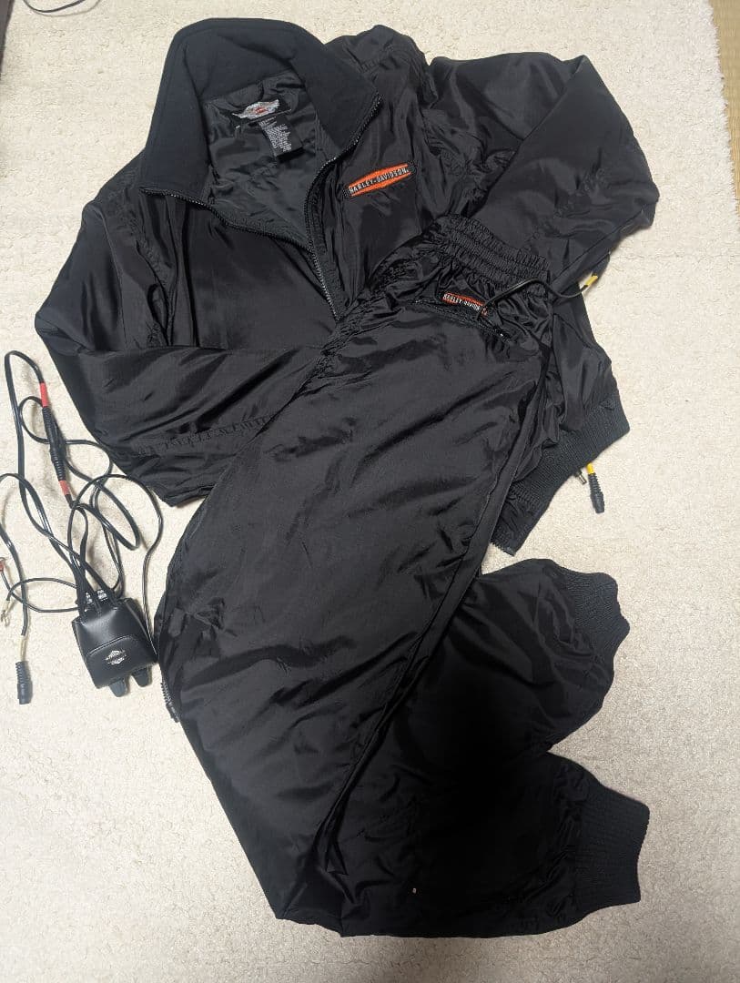 【美品】ハーレー正規品 電熱ジャケット＆パンツセット （サーモスタット付） Harley Davidson（ハーレー・ダビッドソン） 電熱 ヒーテッドギア