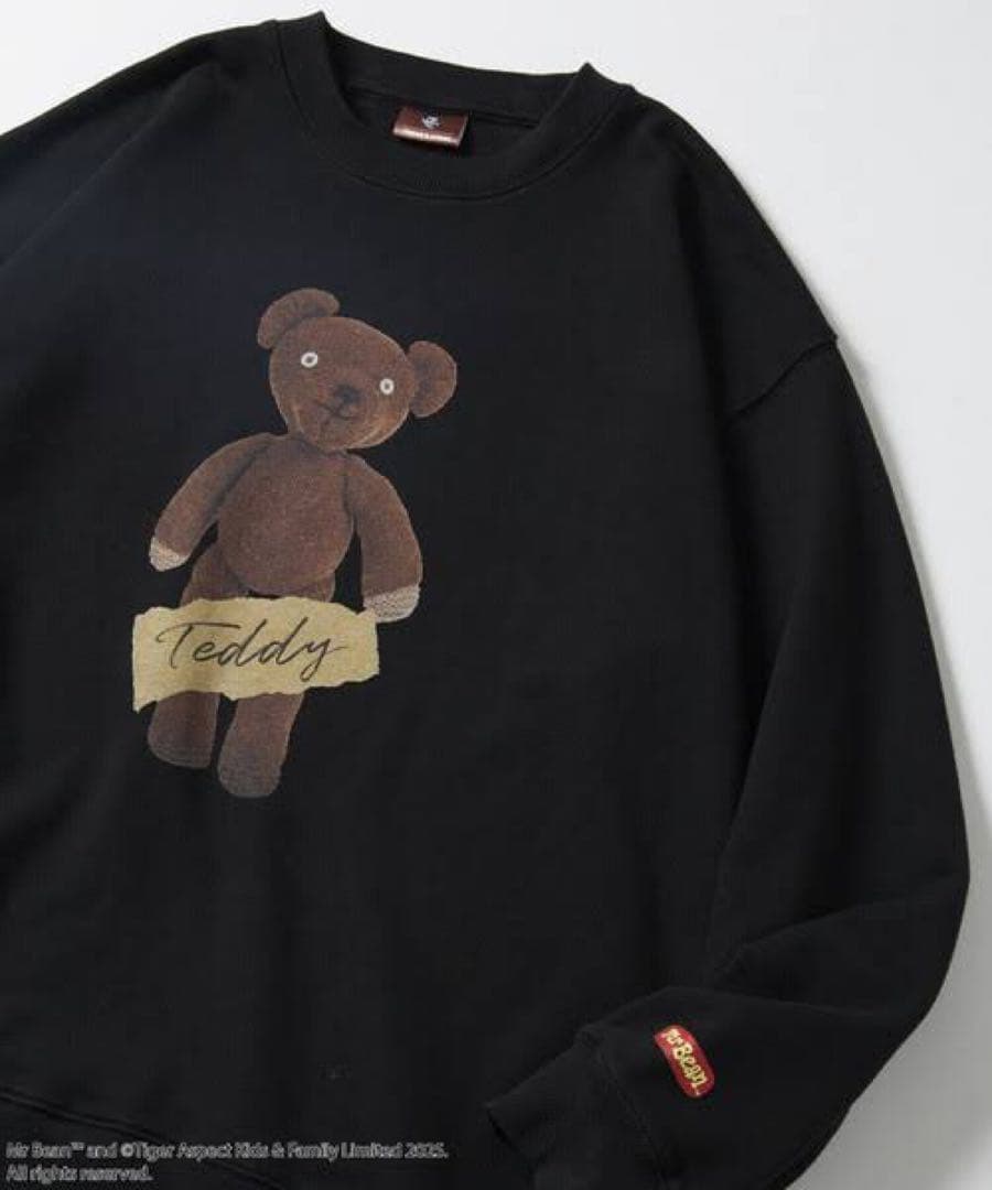 Mr. Bean/Teddy Sweat テディ デザインクルーネックスウェット Mr. Bean/ミスタ―ビーン Teddy Sweat / テディ デザインクルーネック