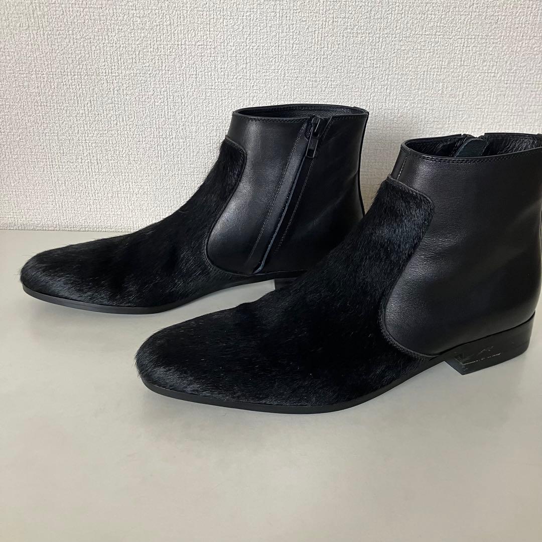 lad musician ハラコ レザーブーツ 美品 アーカイブ archive - メルカリ