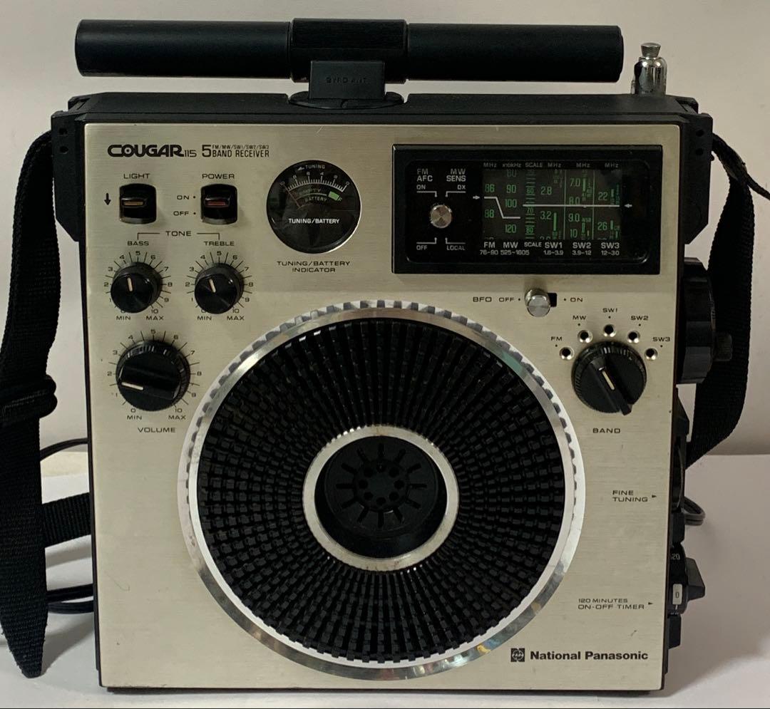 National Panasonic COUGAR115 5バンドラジオ Panasonic National Cougar 115 RF-1150 FM/AM Radio 5-Band Receiver