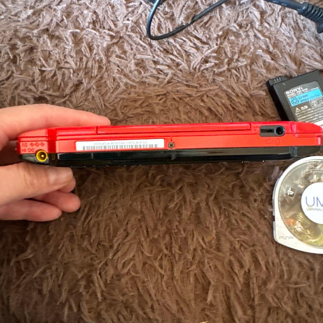 SONY PSP レッド 本体 充電器 モンスターハンターG ジャンク品 - メルカリ