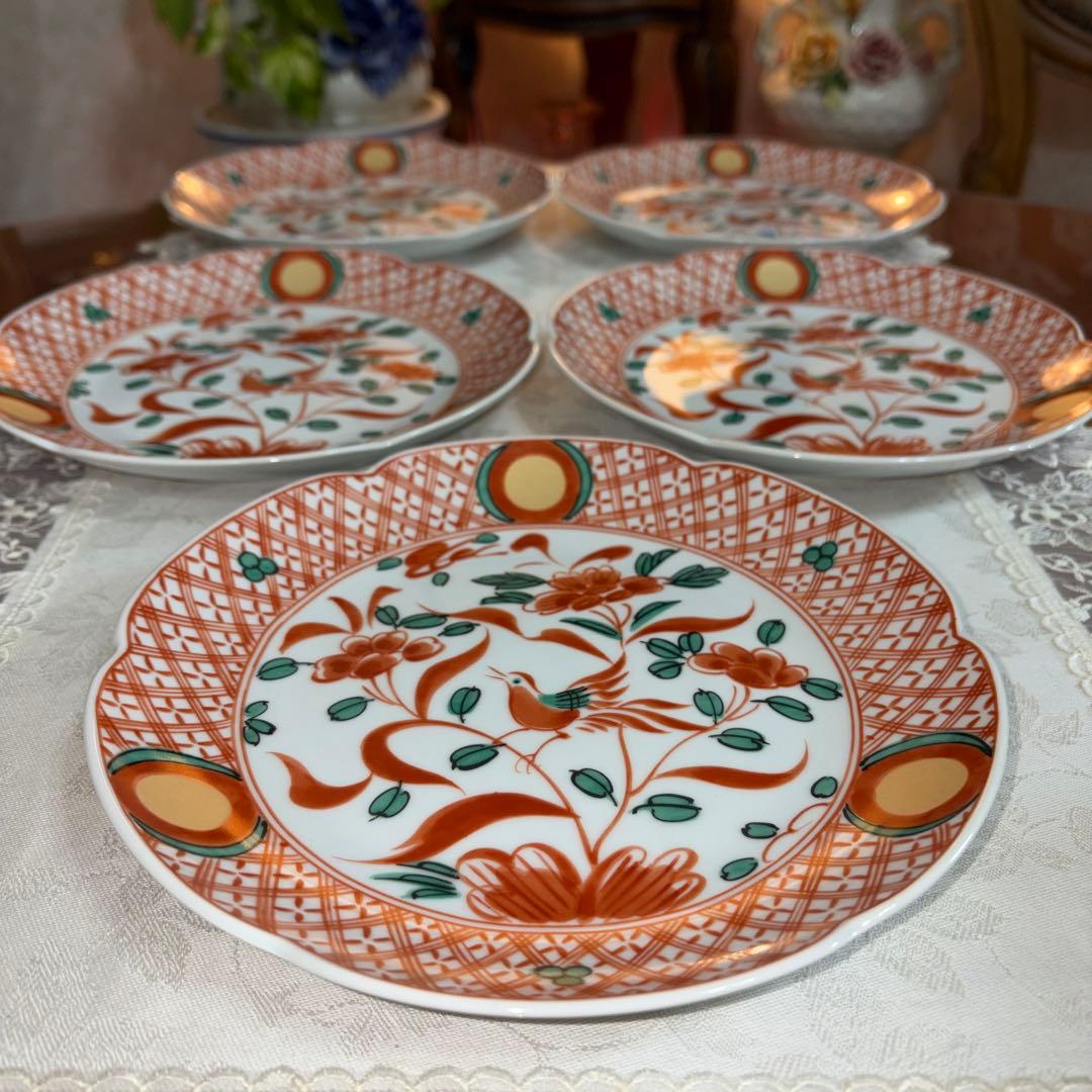 たち吉 赤絵 花鳥 金彩 中皿5枚セット 未使用 - メルカリ