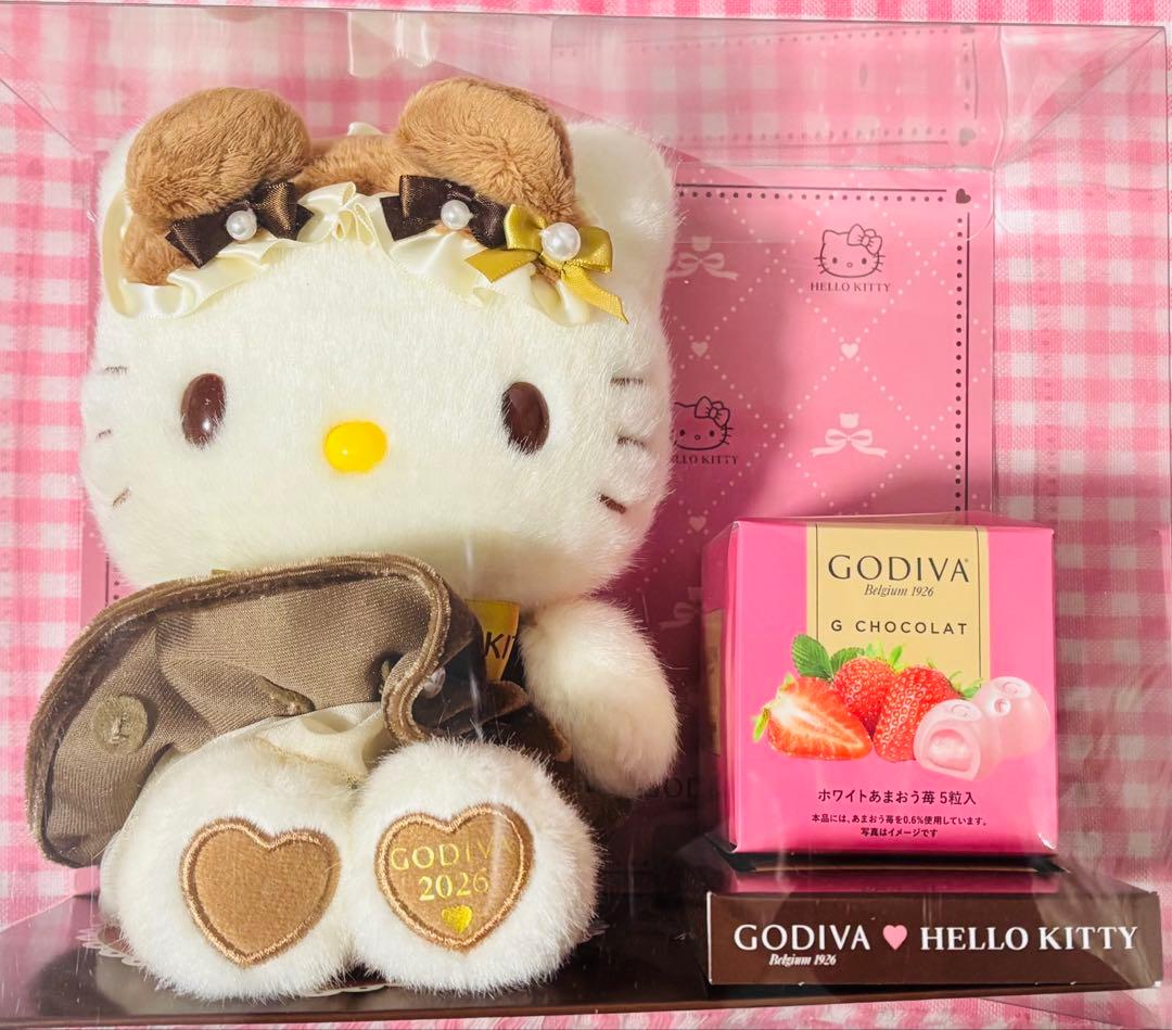 ハローキティ GODIVA 2026 ぬいぐるみ ドール サンリオ ゴディバ