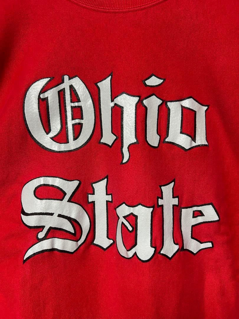 XXL 80s Champion OHIO オハイオ リバースウィーブ RED - メルカリ