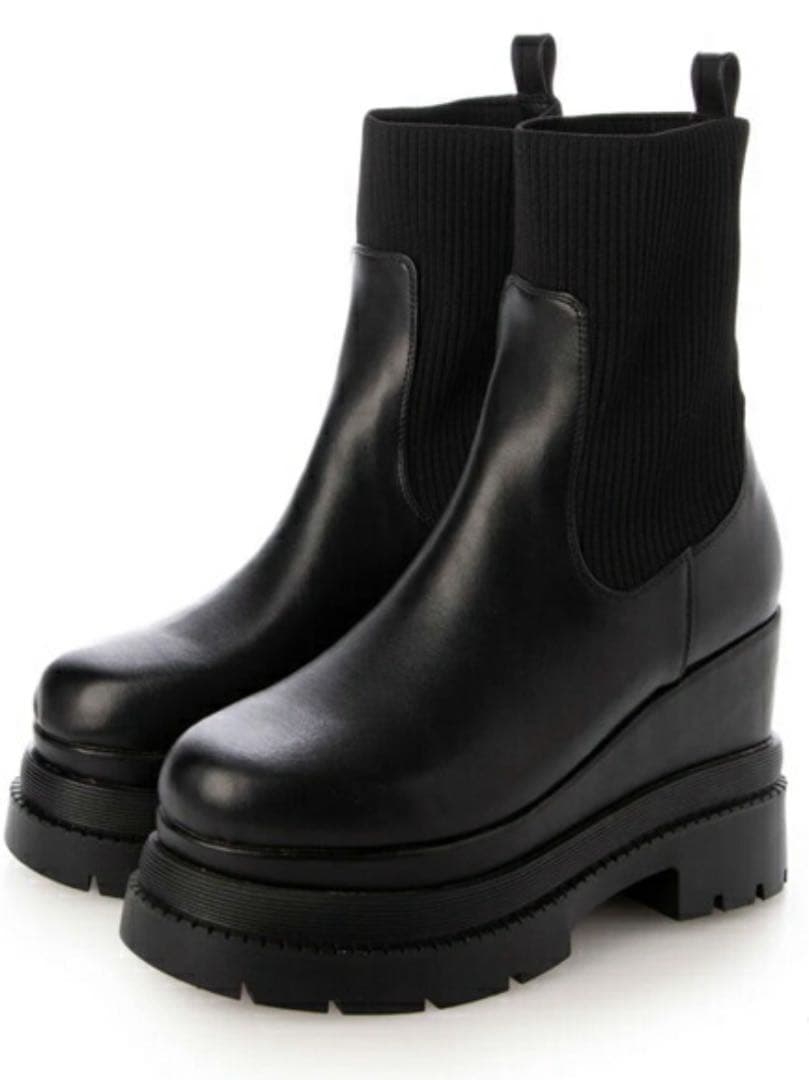 EVOL イーボル 11cmニットショートブーツ　Sサイズ EVOL/イーボル】 【ふかふか・クッション入り】11cmニットショート