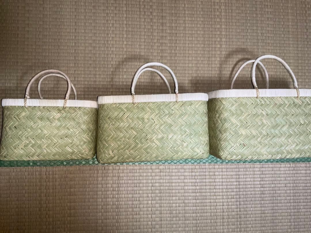 鳥越竹細工　市場かご　新品　大中小サイズ3点セット　●期間限定● 岩手県鳥越地区の竹細工 岩手県二戸 鳥越竹細工 スズ竹 市場かご 尺三