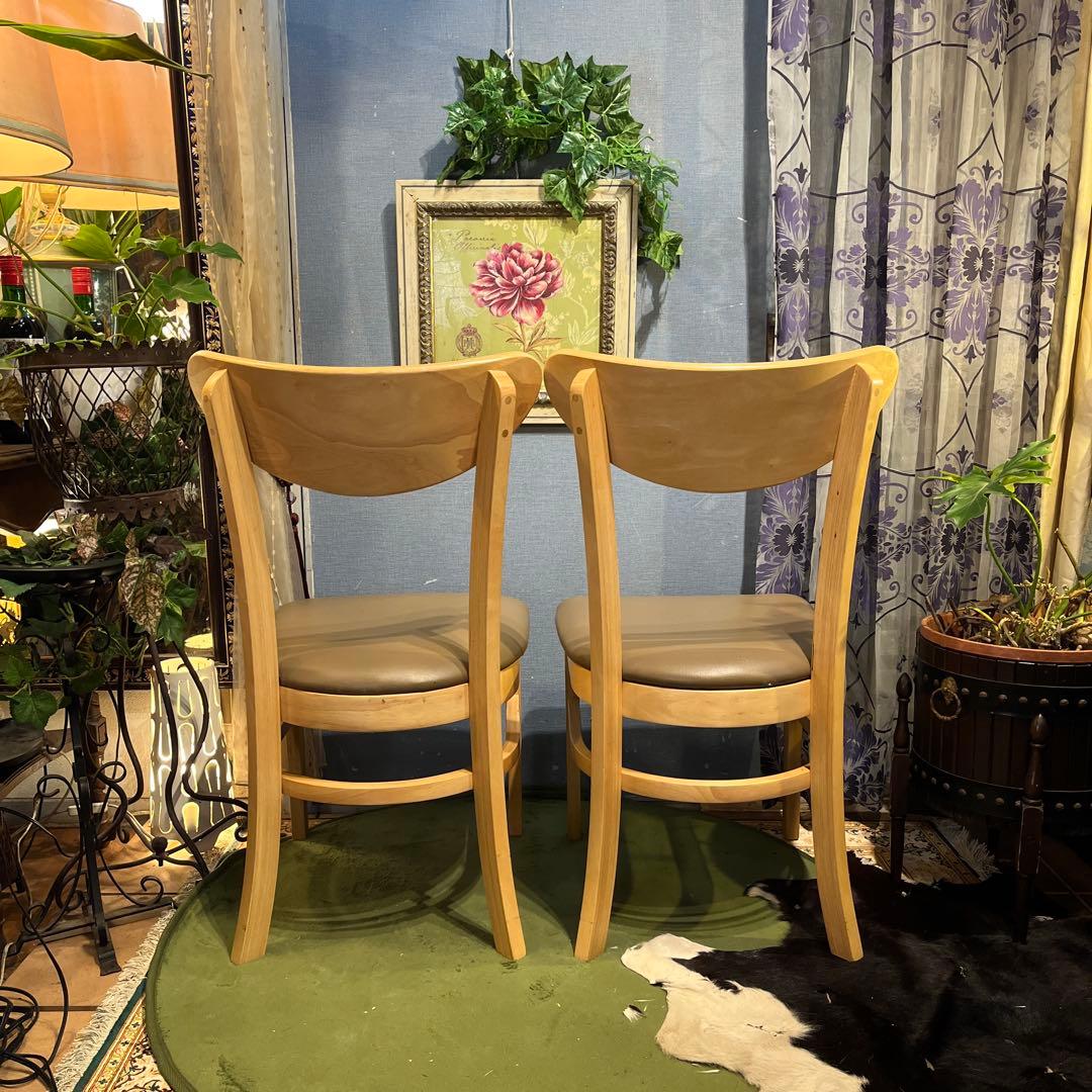 Sale L1 2脚セット 座面色変更可 ラウンドバック ダイニングチェア