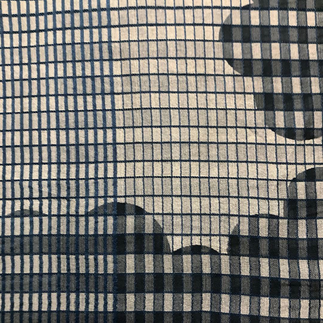 高級、越後片貝】貴重な細かなチェックの織模様、小千谷縮、時代物