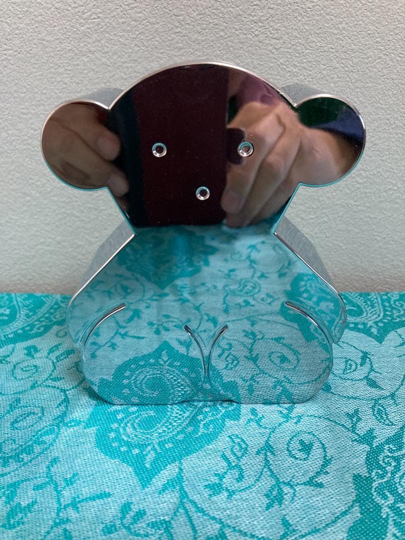 TOUS 貯金箱 クマ型 金属 フィギュア シルバー - メルカリ