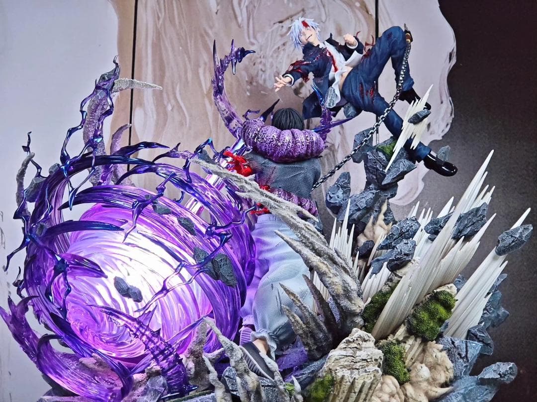 呪術廻戦 ごじょう さとるvsふしぐろ じんじ 1/6 樹脂 彫刻 フィギュア